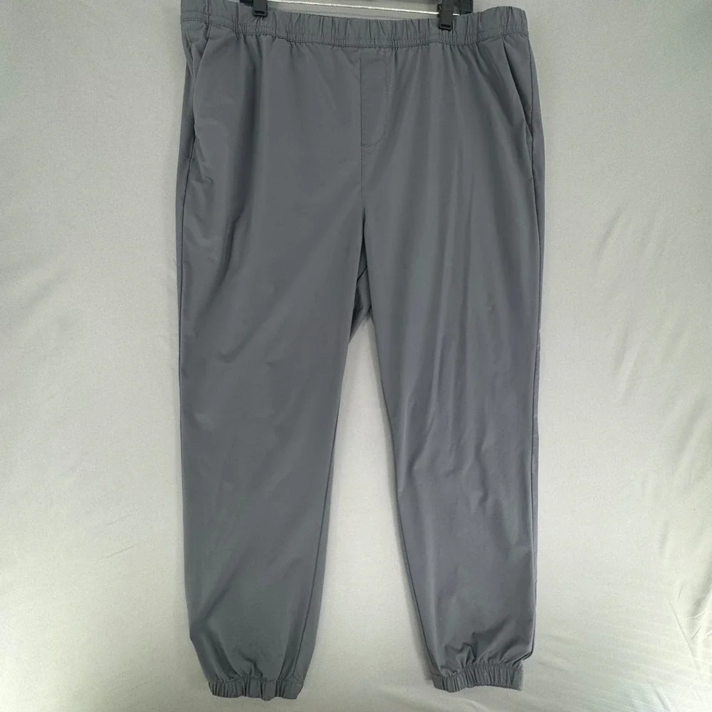 Banana Republic Mens XXL Grey Polyester Elastic Waist Jogger Pants Athleisure